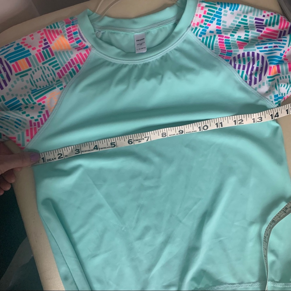 Joe Boxer Girls Blue Rash Guard Top - Picture 7 of 7